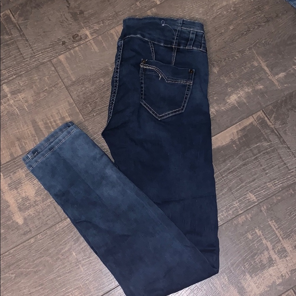 High Rise Skinny Blue Jeans